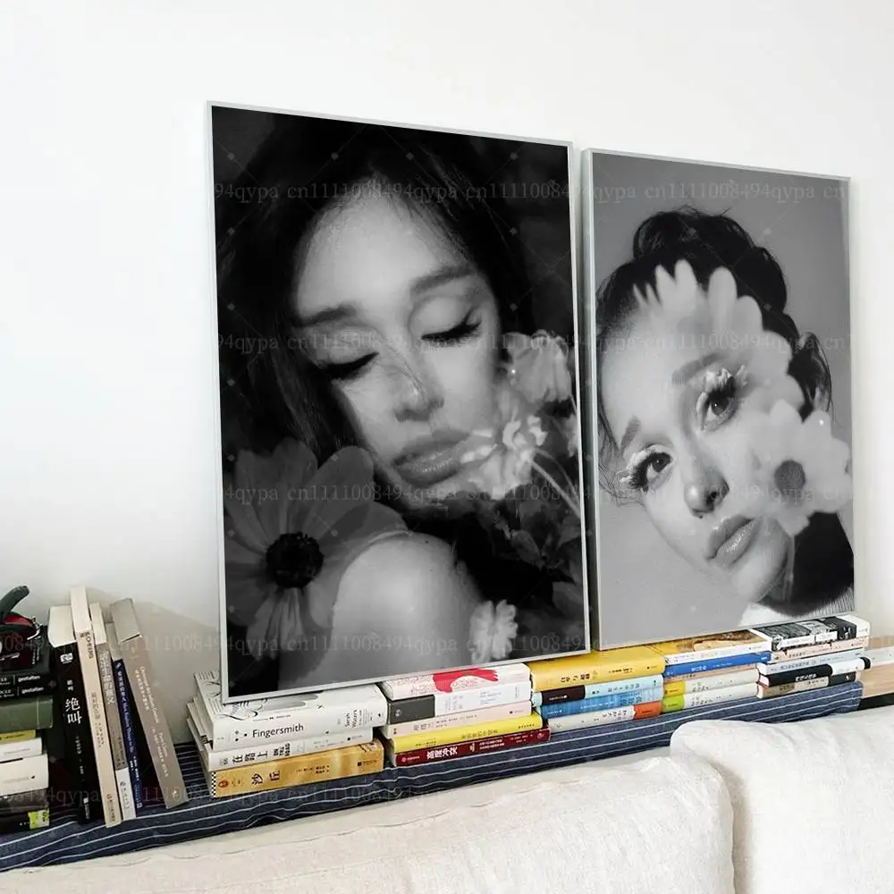 A-Ariana Grande Petal Poster Gift for Men Women Fashionista Wall Decor for Living Room  Bedroom Office UNFRAMED Wall Art