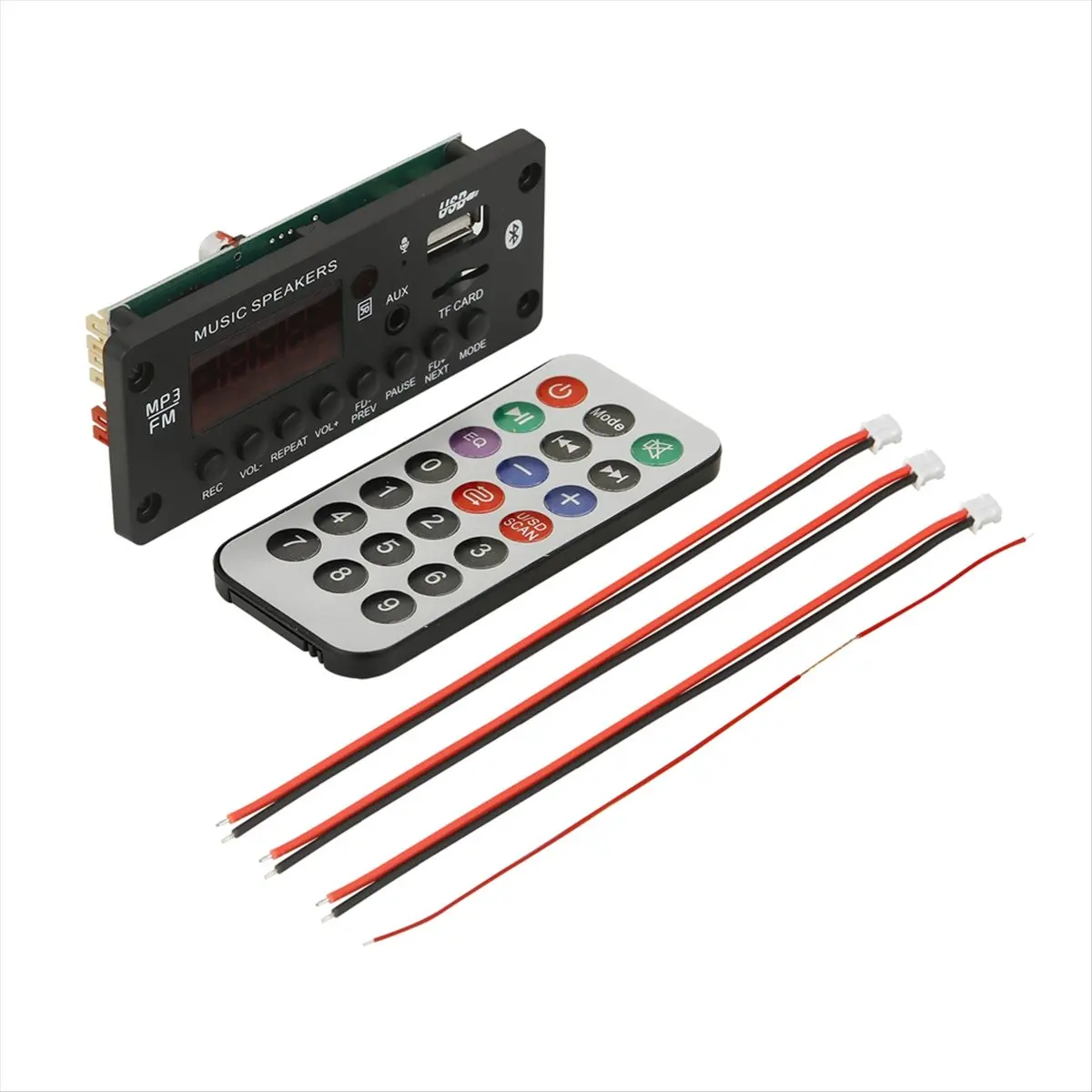 DT725~50W Amplifier 12V MP3 Decoder Board Bluetooth 5.0 25W Car MP3 Player USB Recording Module FM AUX Radio for Speaker