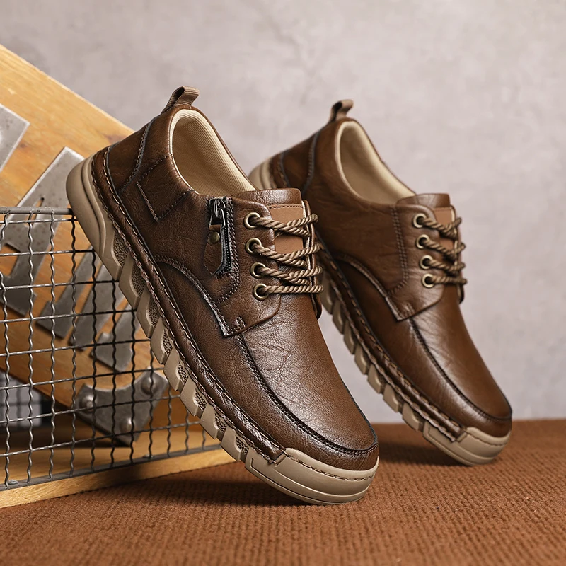 Lexsan Leather Hiking & Commute Boots – Anti-Slip, Breathable, Durable. Trail to Town.