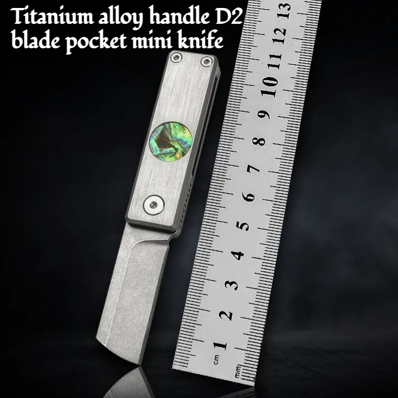 

New Cool Mini Multi-functional Cutting Tool Titanium Alloy Handle D2 Blade Portable EDC Outdoor Bottle Opener Pocket Tool