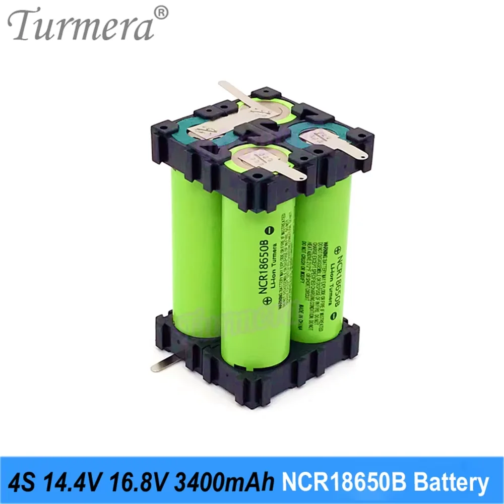 2S-5S NCR18650B 3400mAh 6800mAH Turmera بطارية مع حامل ل 8.4V 12V 16.8V 18V 20V 21V مفك الحفر البطارية استبدال الاستخدام