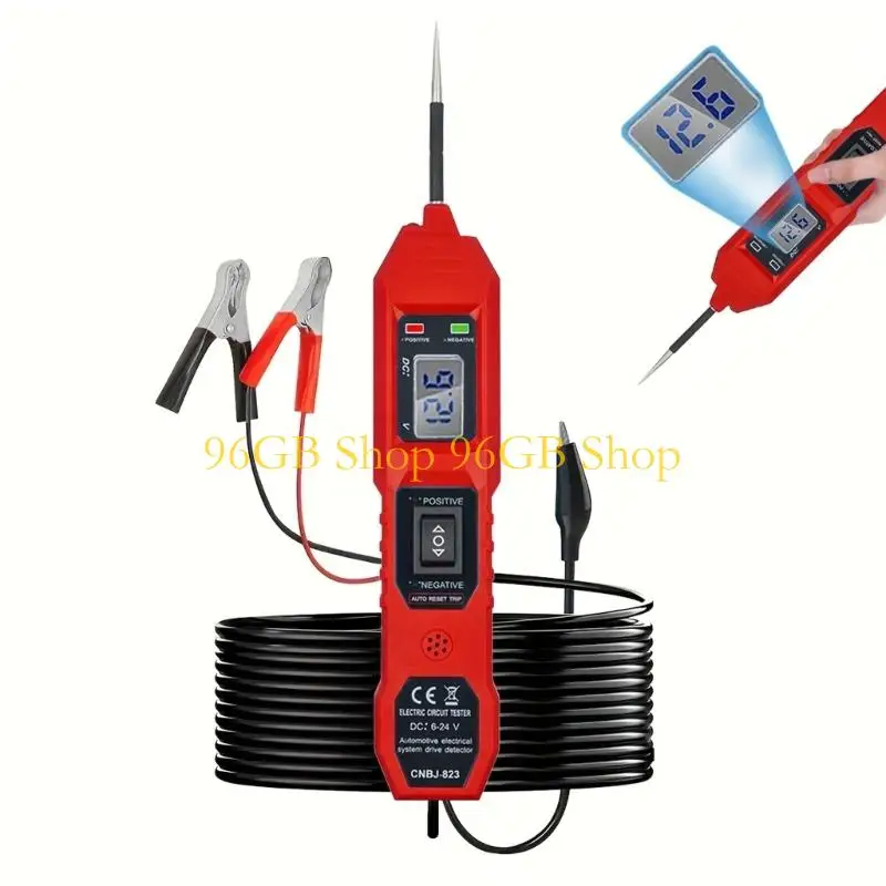 96GB Reliable Car Motorcycle Circuit Tester With User Friendly Operation Interfaces For 3.5-36V Automotive Electrical System