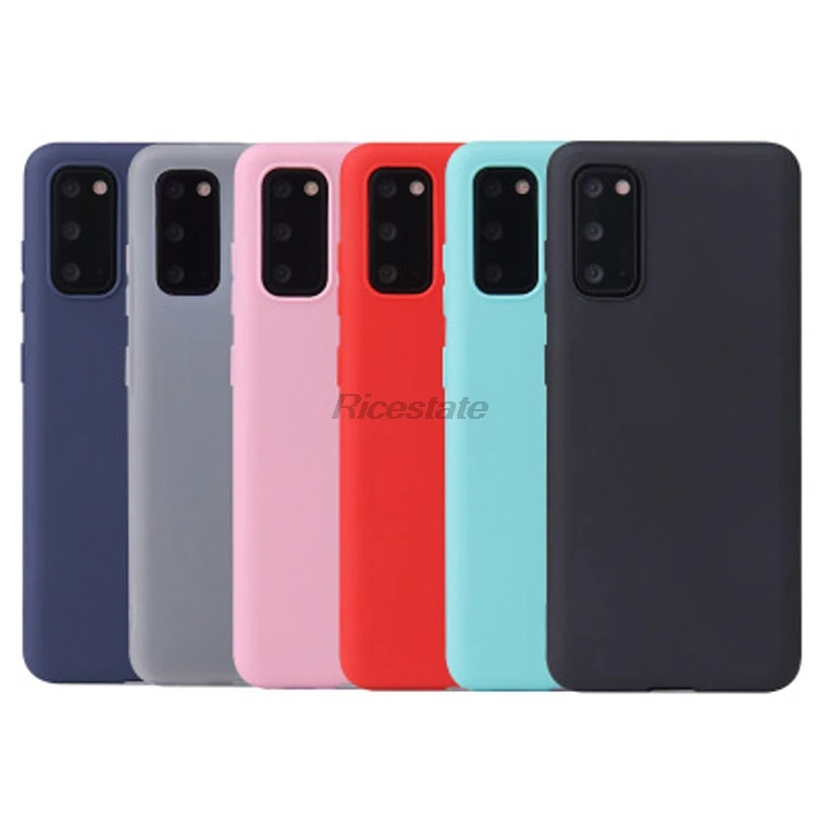 For Samsung Galaxy S20 Plus S10 S10E S20 Ultra A01 A21 A31 A41 A51 A71 A10 A20 A30 A40 A50 A70 E Solid Color TPU Cover Case