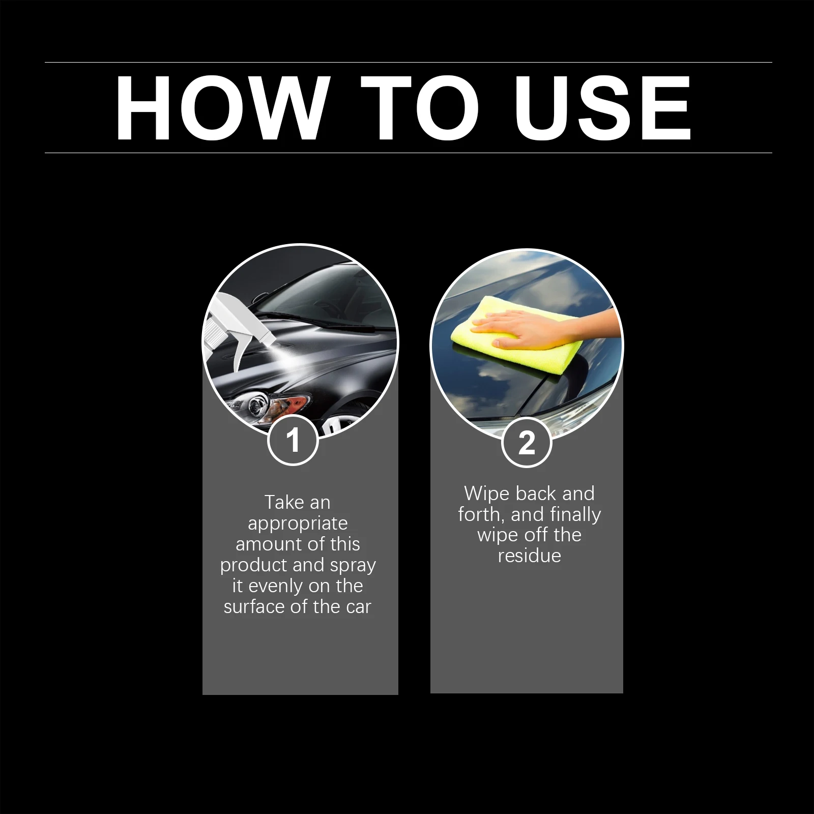 Waterless Car Cleaner Spray Quickly Cleans The Auto Body Surface Removes Body Stains And Restores The Car's Brightness