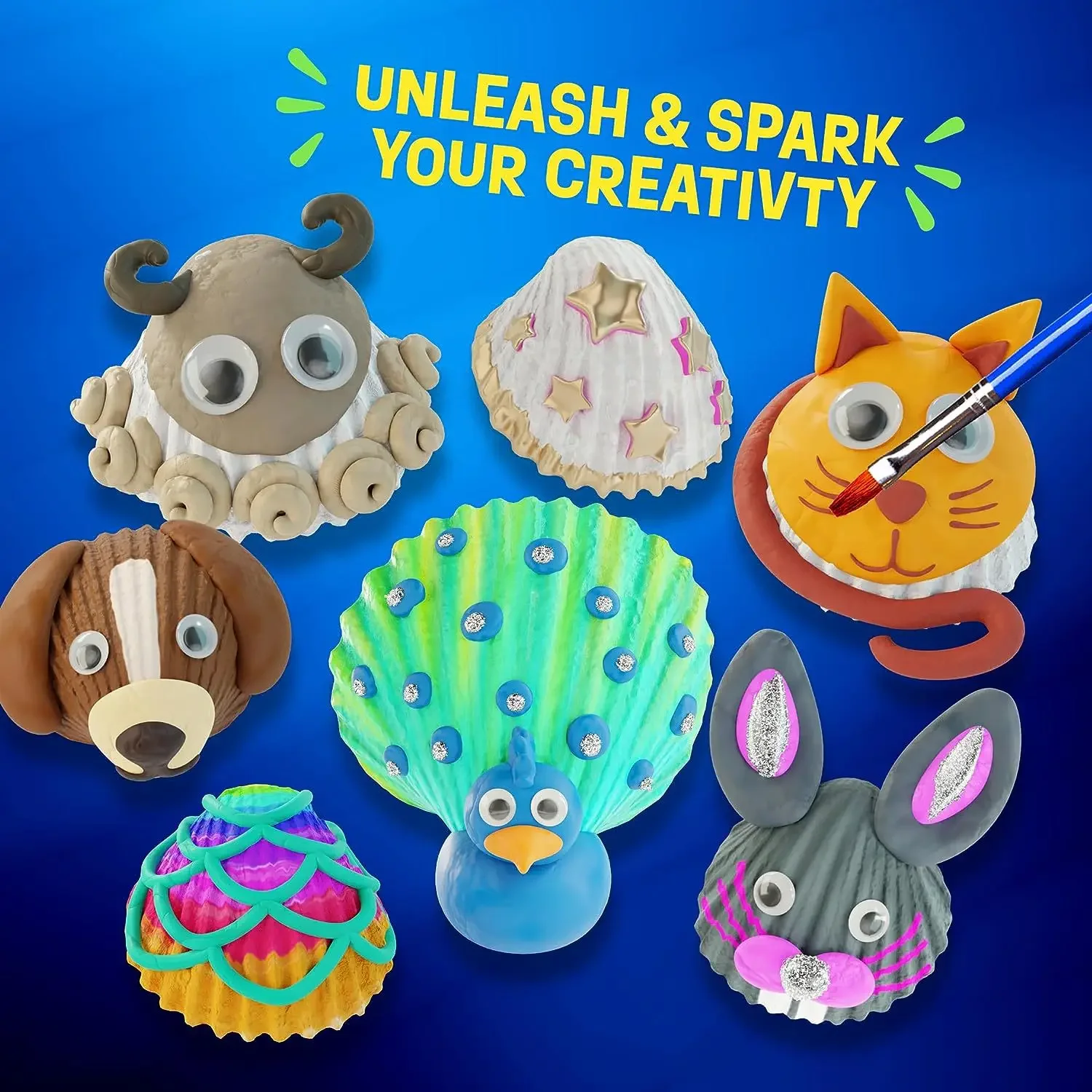 DIY Shell Painting Kit Creative Parent-Child Interactive Educational Toy for Kids Perfect Gift Choice
