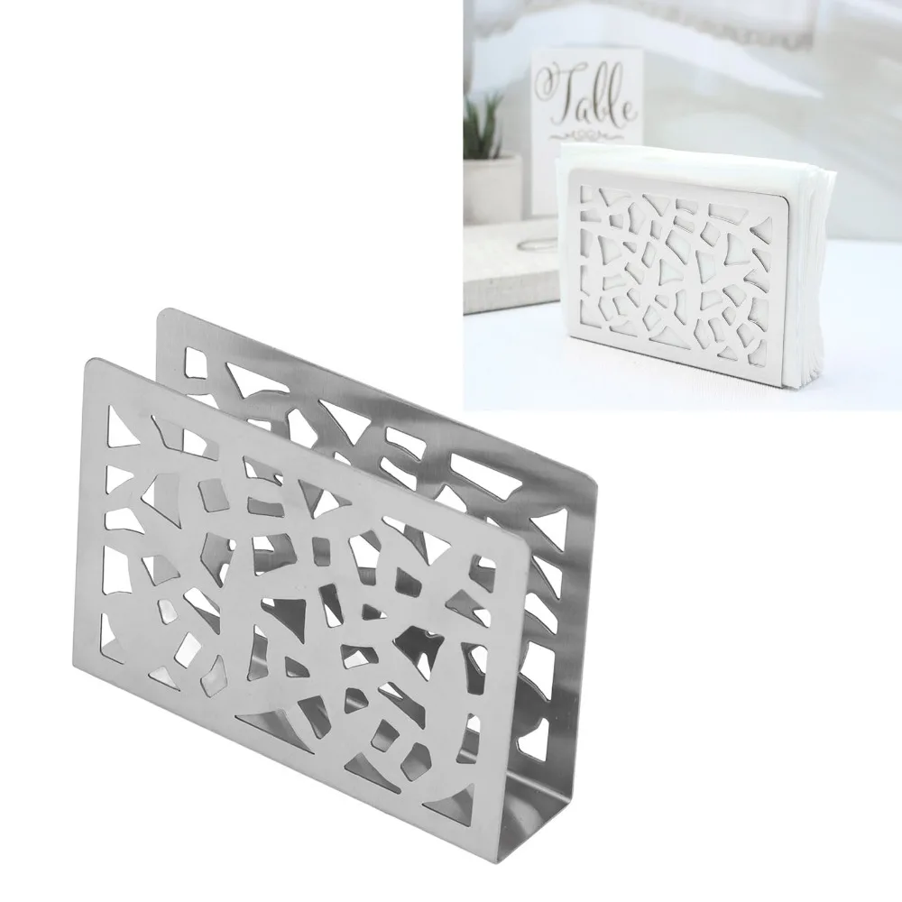 Hollow Out Napkin Holder Stable Base Glossy Edge Vertical Napkin Holder Elegant Hollow Out Napkin Holder Restaurant