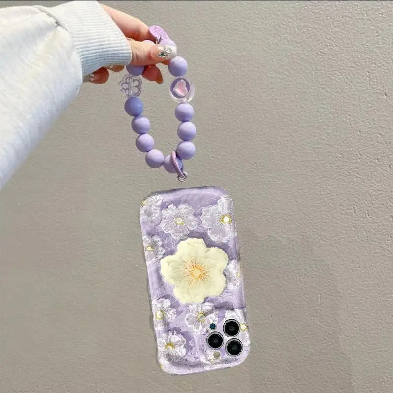 Flower Case For Redmi Note 13 Pro 5G 12 4G Pro Plus 12S 11S 10S 11 10 8 9 Pro Max 13C 12C 9C 9T A1 cover Pearl chain