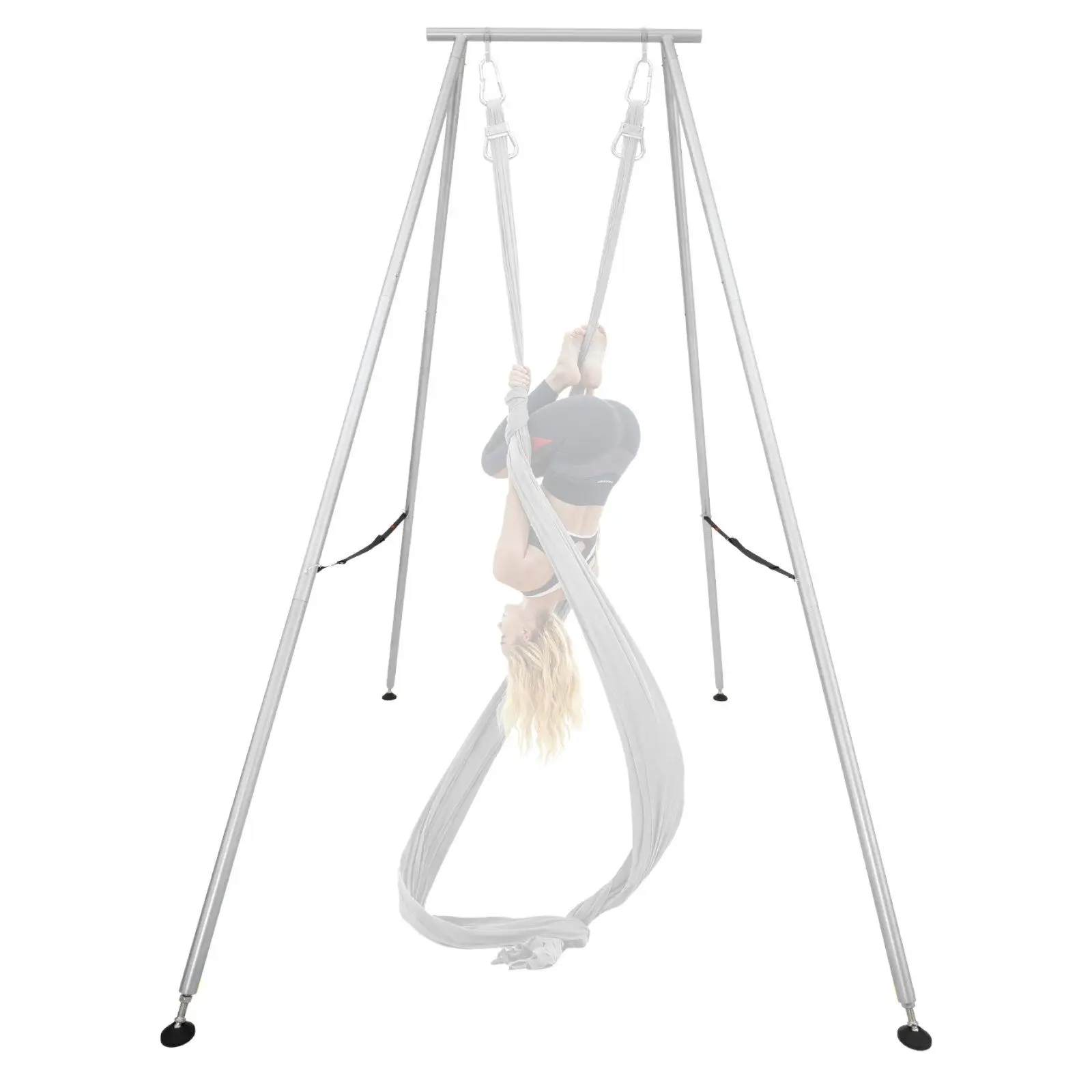 9.6 ft Yoga Stand Frame Triangular Structure Max Load 551.2 Lbs Swing Stand Aerial Rig Aerial Silk Yoga Accessories Support Tool