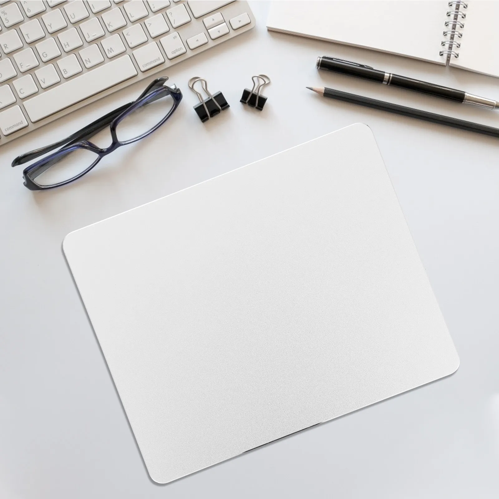 

Aluminum Alloy Mouse Pad Square Premium Metal Construction Double-Sided Non-Slip Ergonomic Comfort Lightweight for Gaming and