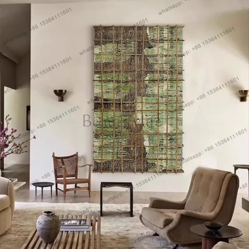 LJY French medieval style living room decorative painting high-end hand-woven entrance hanging painting