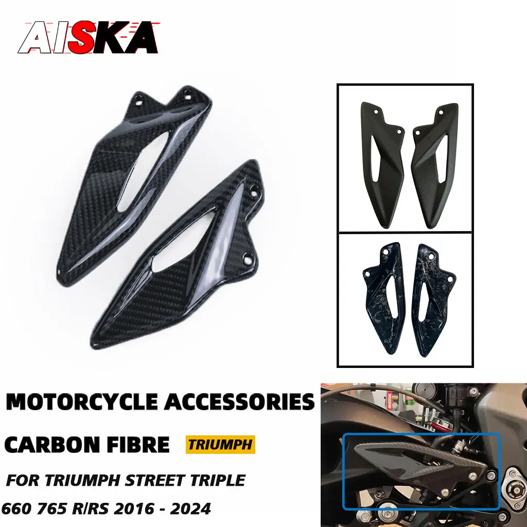 

Пятка, подставка для ног для Triumph Street Triple 660 765 R RS 2016 - 2022 2023 2024 3K, аксессуары для мотоциклов из углеродного волокна