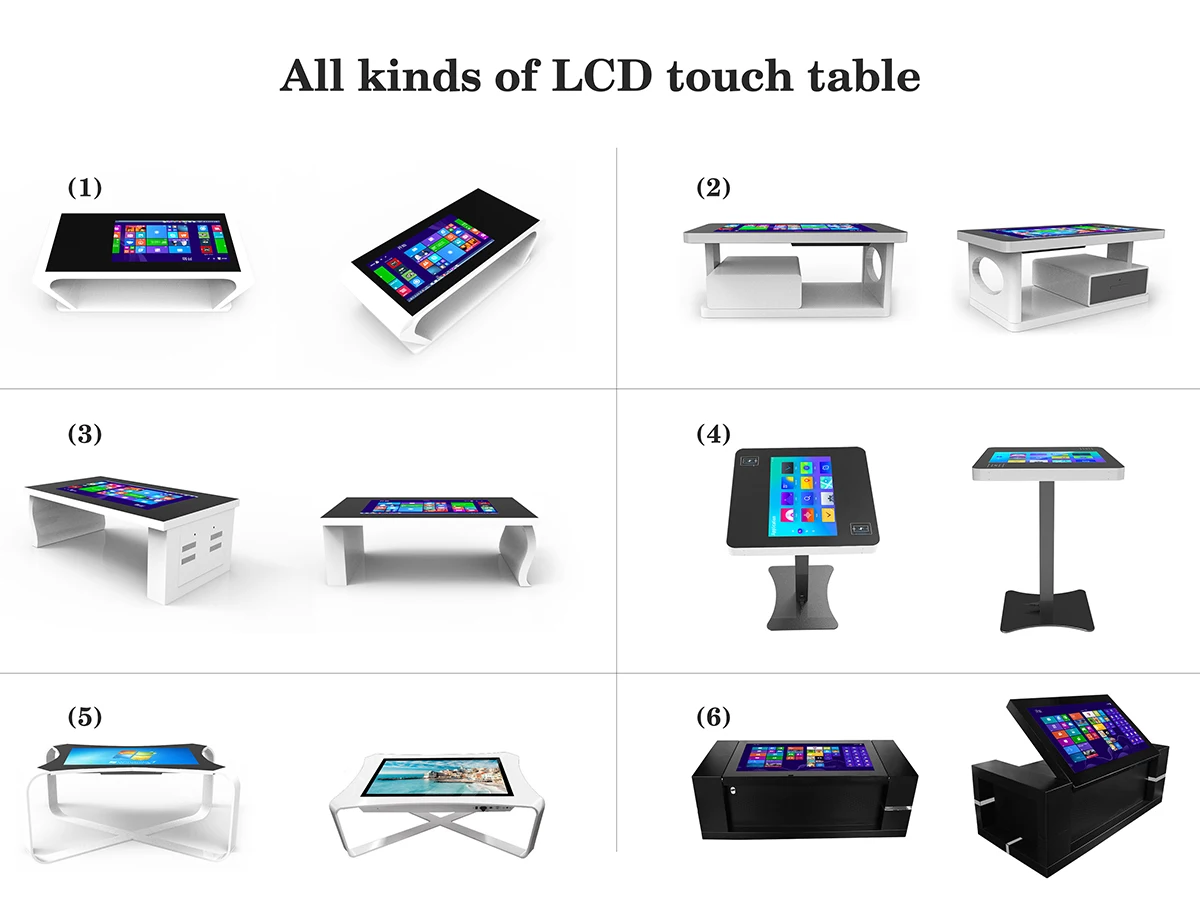VETO 43 Inch Multi Touch Game Screen All One Kiosk Advisement Player Interactive Table For Education