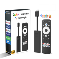 Dcolor GD1 ATV Mini TV Stick Android11 Support 4K Video Amlogic S905Y4 Voice Remote Google Netflix Certified Smart TV Box