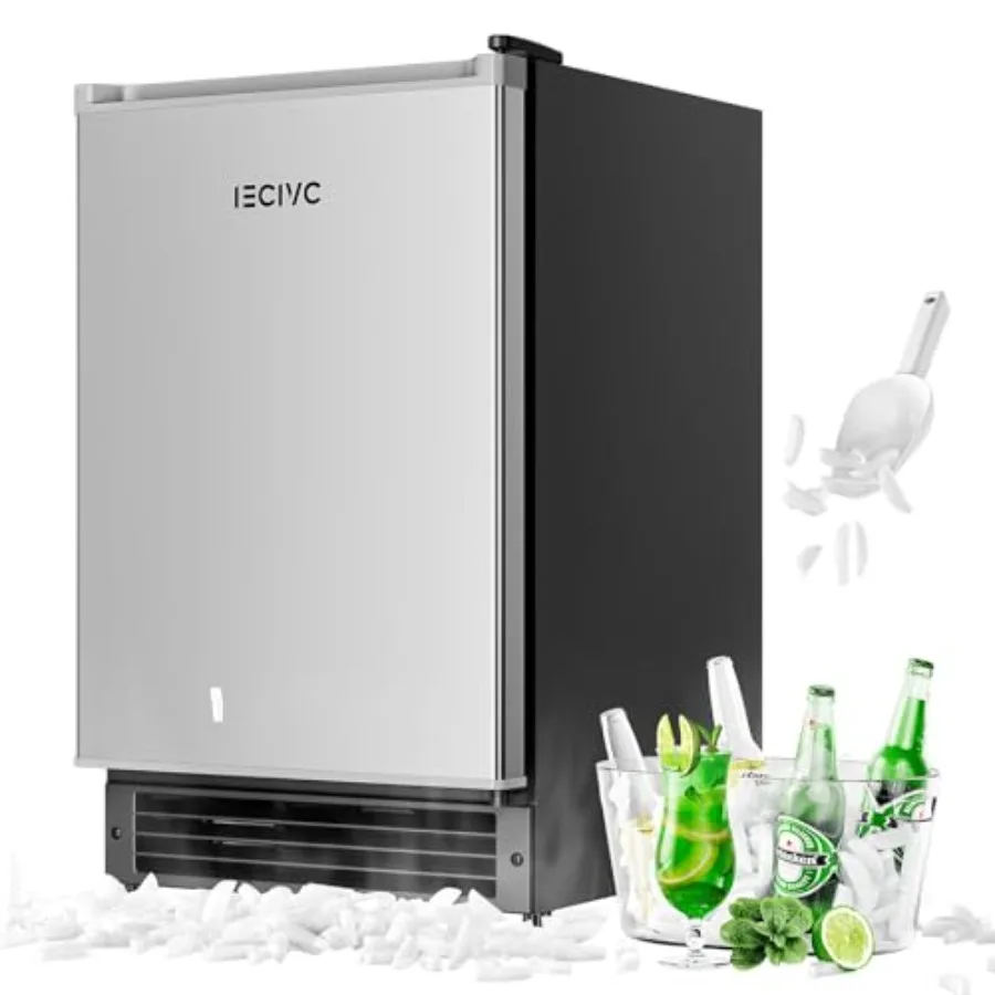 

Встраиваемый льдогенератор Under Counter Crescent 15'' W, без слива, производительность 15 фунтов/день, с контейнером для хранения на 12 фунтов, идеально подходит для коммерческого использования