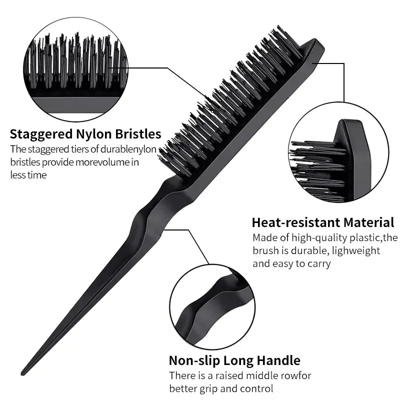 Comb Set Hair Styling Special Pointy Tail Beating Double Headed Brush Eyebrow Long Barber Children Hair Salon Tools