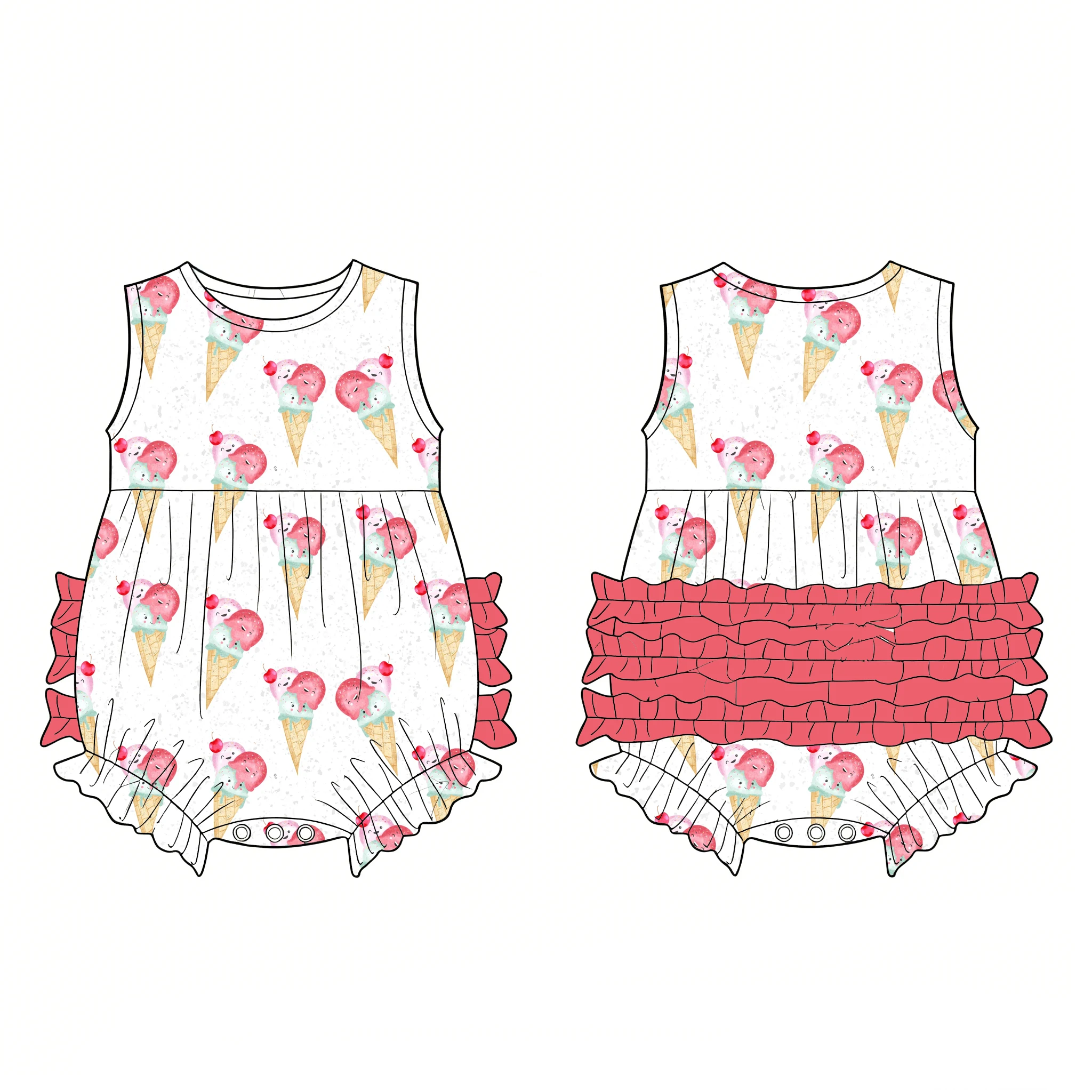 Baby X Clothing - Abbigliamento per Bambine, Grazioso Body Estivo