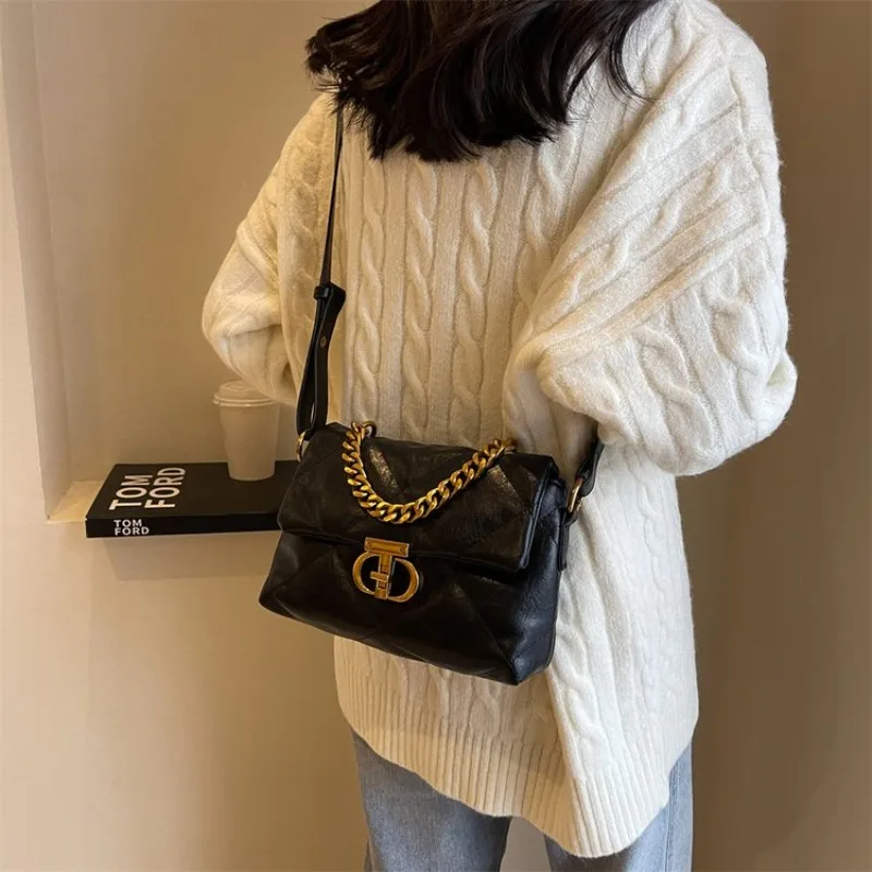 

Simple Vintage Diaper Bag Women's High-End Backpack Stylish Casual Leather Handbag Fashionable Letter Logo