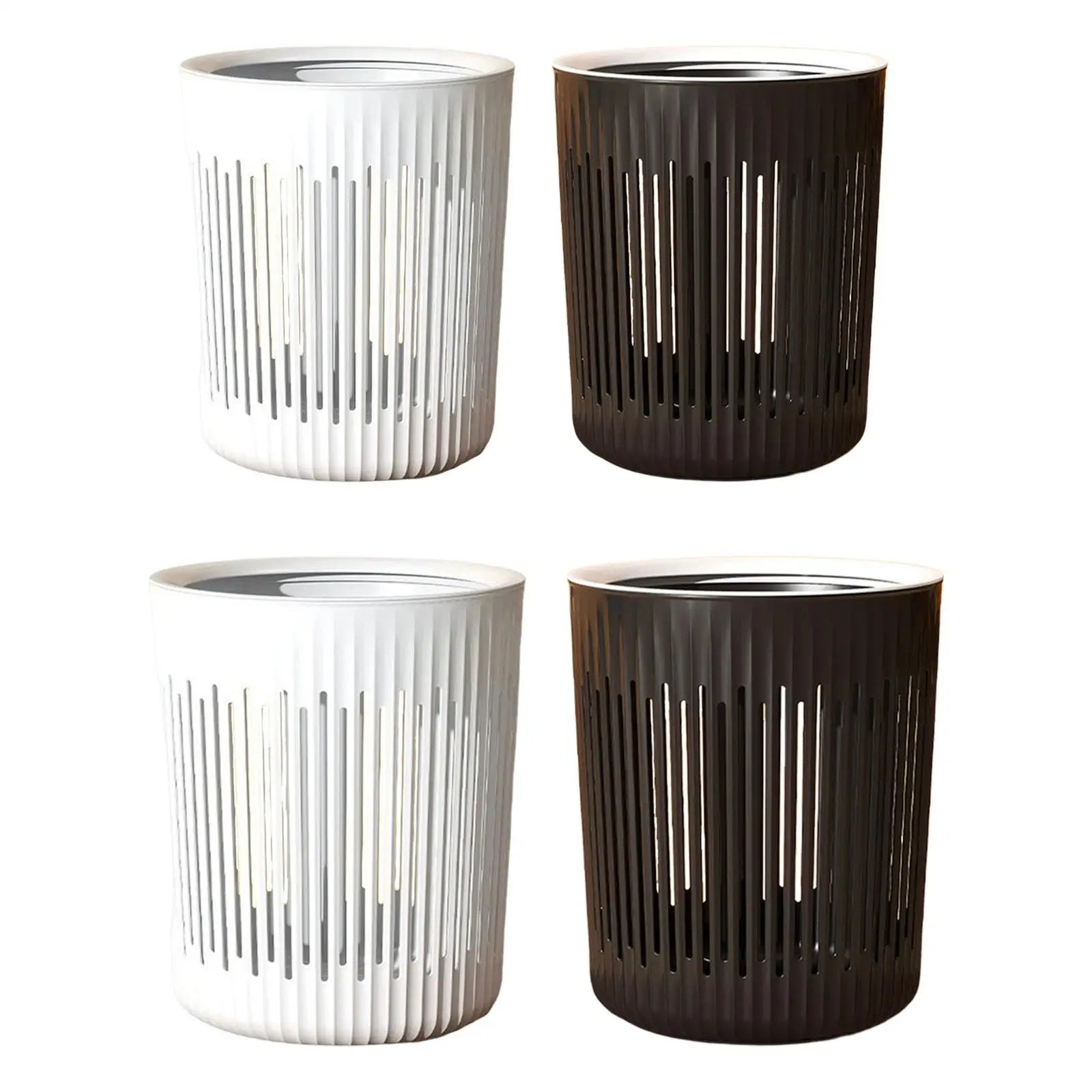 

Trash Can Round Waste Basket Easy to Wipe Clean with Damp Cloth Portable Simple