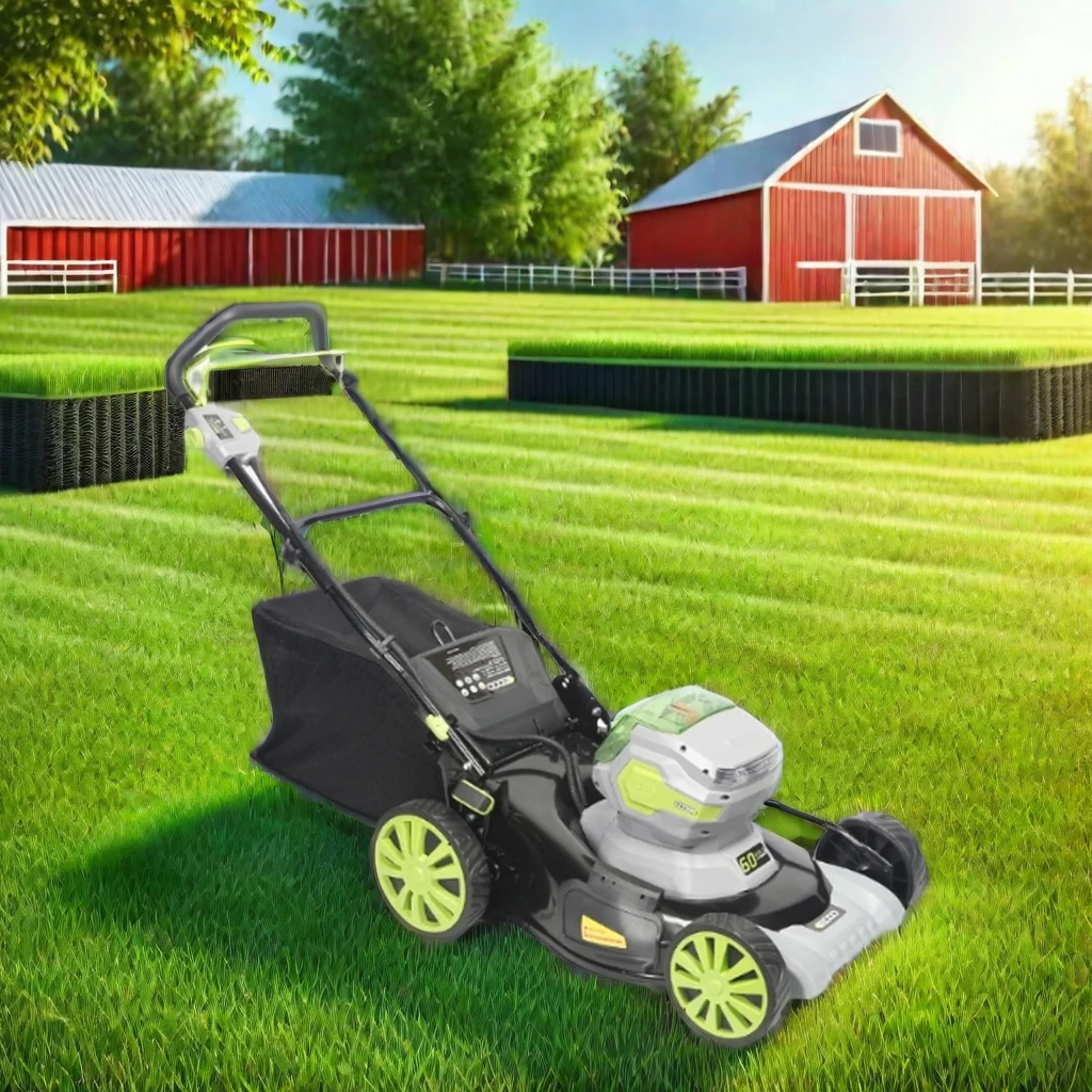 Lithium Battery 1.5kVA Cordless Electric Lawn Mower Efficient Harvesting Machine