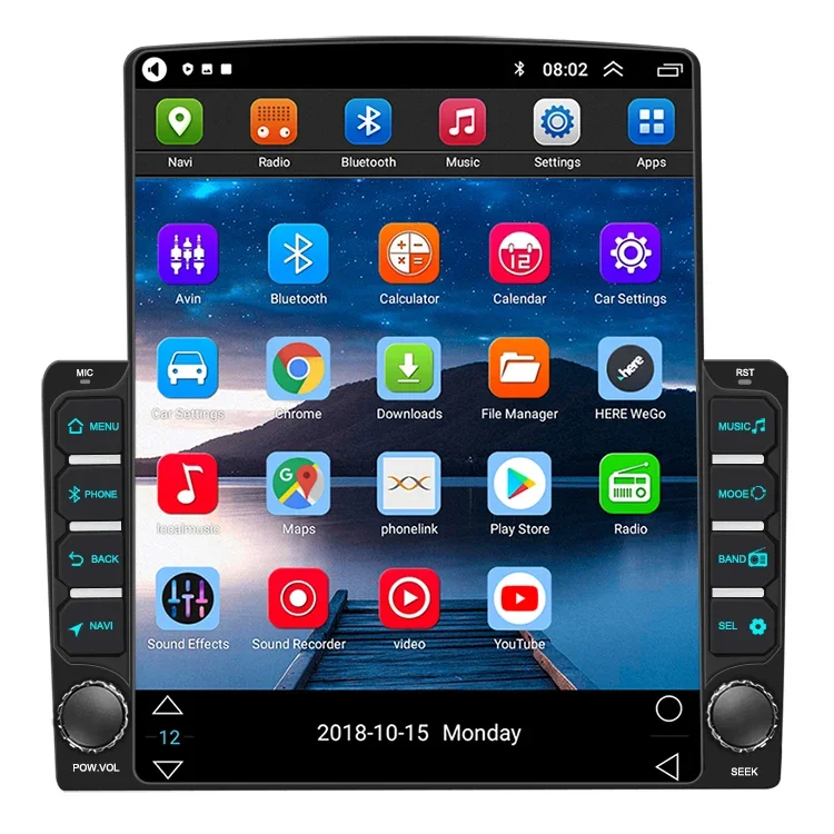 Hot Sale 9.7 Inch HD Vertical Screen Car Android Player Fm Radio MP3 MP4 MP5 Video Car DVD Player