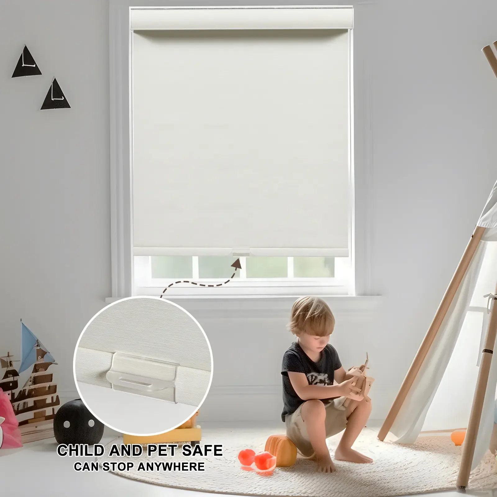 Factory Price High Quality Waterproof Noise Reduction Easily Install Spring Control Roller Blinds For Living Room