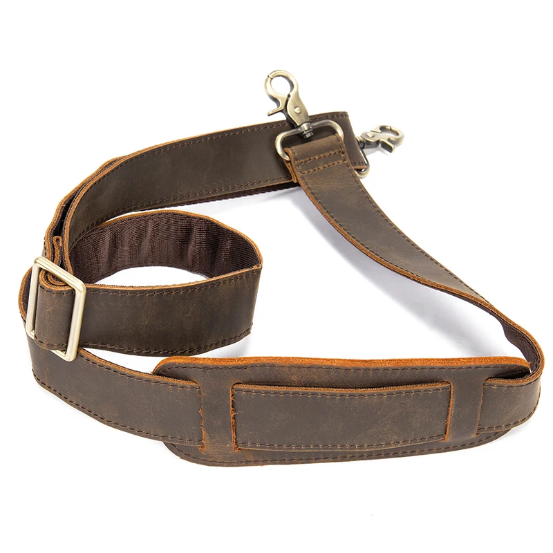 Genuine Leather Bag Strap Men Shoulder Bag Strap Handbag Wide Long Belt real Leather Replacement Strap Adjustable Belt