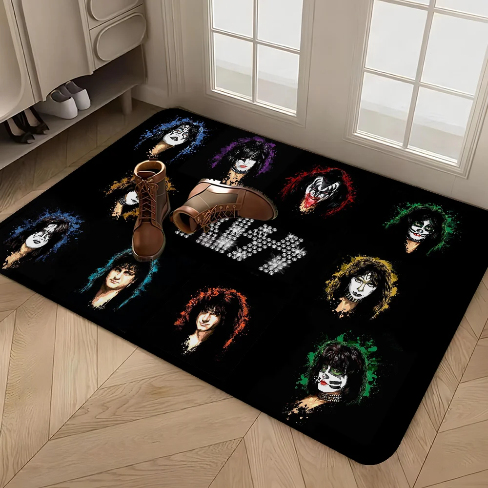 K-KISS Band Bathroom Mat Kids Room Bedroom Decoration Balcony Anti-Slip Doormat Living Room Bedside Area Rugs