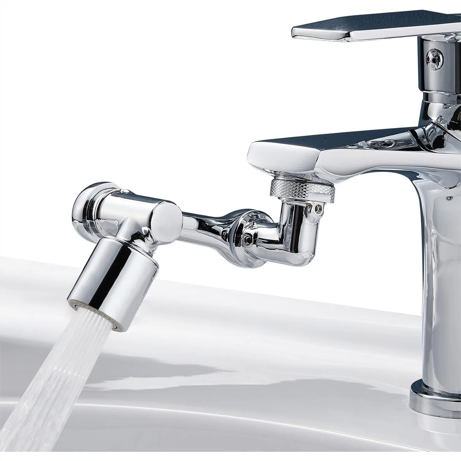 

1080° Swivel Faucet Extender, Sink Water Faucet Aerator Extension in Brass, Kitchen Rotating Extension Filter with 2 Mode Splash