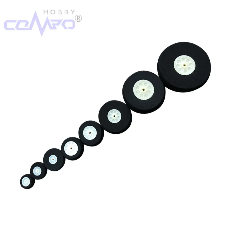 Roues en éponge légère pour train d'atterrissage, 2 pièces, diamètre 25mm-110mm, pneu Miniature pour KT mousse à aile fixe, modèle d'avion RC, remplacement d'avion