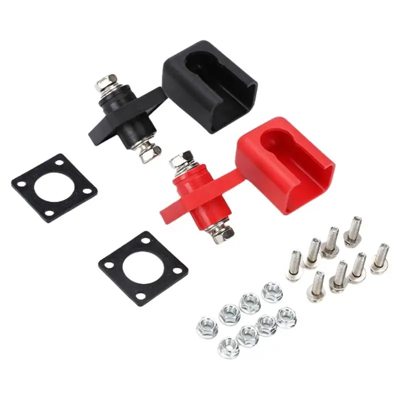 R9UF 2PCS عالية التيار المحطات المحطات الجدار المحمولة الجدار المثبتة مع تصميمات المسمار لمستلزمات المشاريع الكهربائية