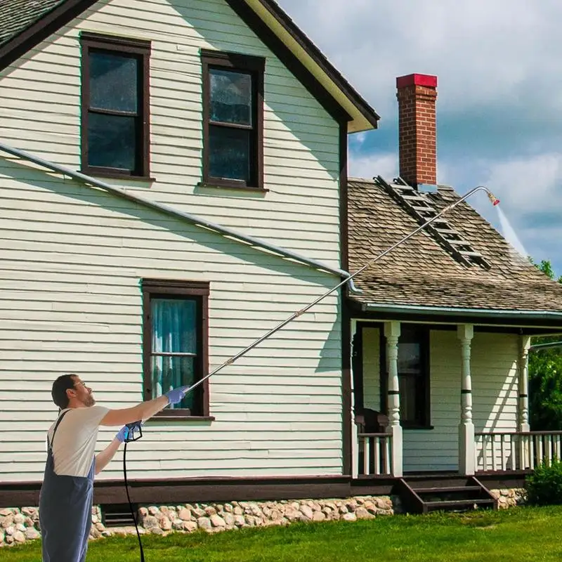 Telescoping High Pressure Washer Wand Set Telescoping Pressure Washer Wand Set Gutter Cleaner Extension Pole 4000PSI 1/4 Inch