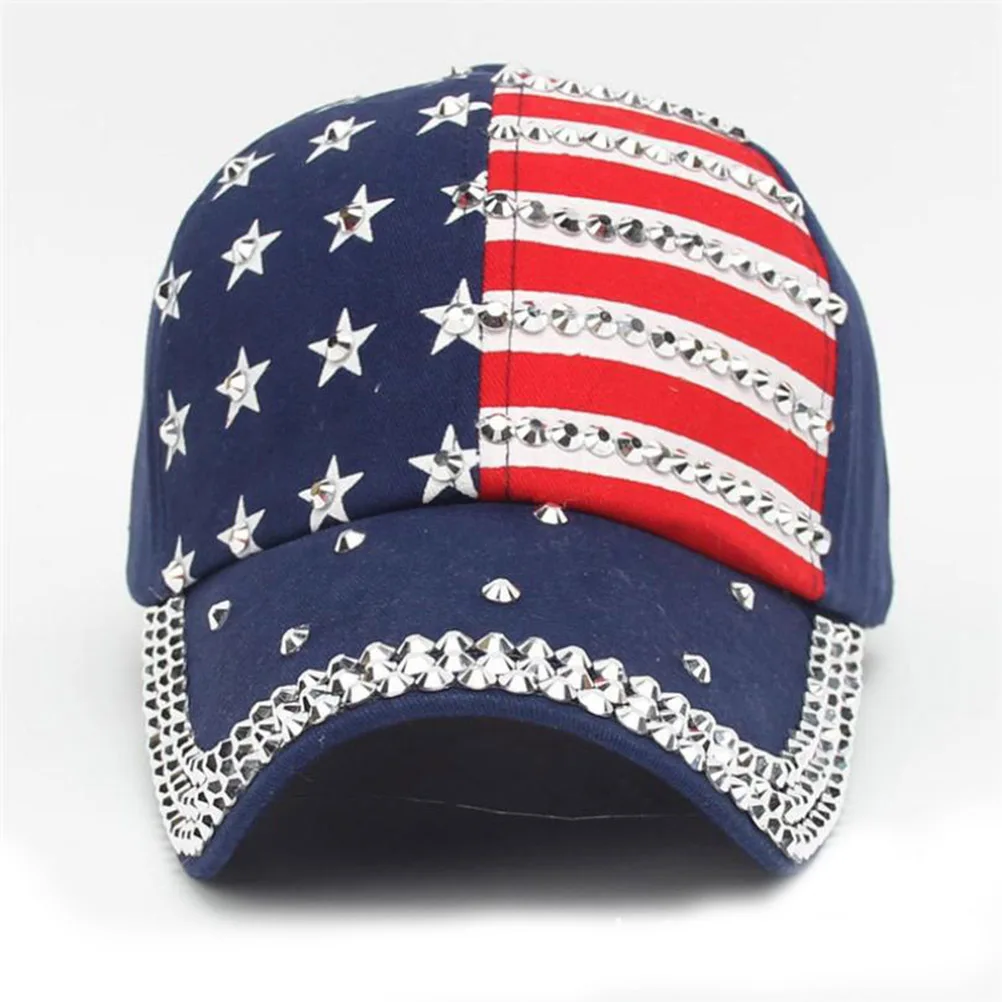 Patriotic Rhinestone Hat Usa Caps for Women Womens Baseball Hat-gf Woman Sports Hats