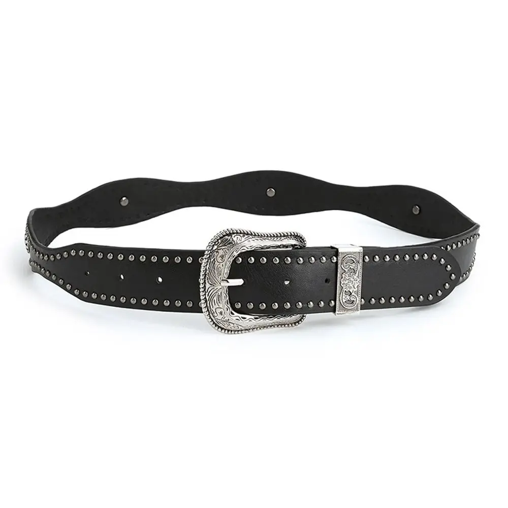 أزياء واسعة المرأة حزام الخصر بو الجلود خمر قبعات رعاة البقر الغربية حزام الرجعية عارضة حزام الجينز