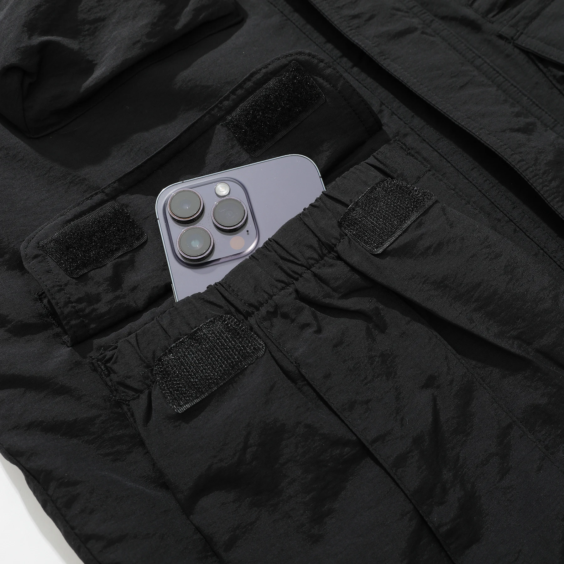 سترة بغطاء للرأس وقابلة للفصل وأكمام قابلة للفصل، معطف شتوي دافئ متعدد الجيوب #4