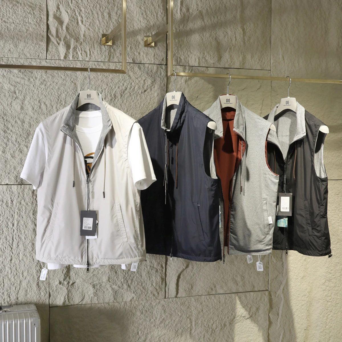 

Легкий роскошный весенне-осенний новый уличный двусторонний жилет 2021, универсальный повседневный жилет, жилет, куртка