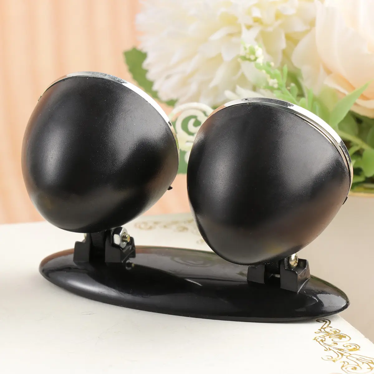 2 in 1 Car Guide Ball Compass Thermometer Adjustable Viewing Angle Accurate Dashboard Direction Ball Car Ornament