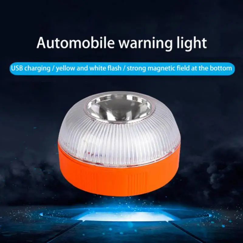 Luz de farol de emergência para carro, recarregável por usb, v16, indução magnética, luz de advertência piscante, ajuda a flash, lâmpada de sinal de segurança