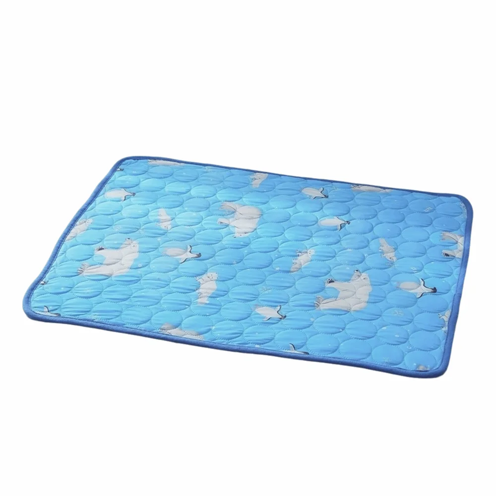 

Ice Silk Pet Cooling Mat Cute Cartoon Pattern Keep Cooling Summer Cooling Pad Durable Material Soft Cat Dog Sleeping Mat Summer