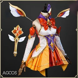 AGCOS LOL Star Guardian Seraphine Cosplay Costume Woman Christmas Roleplay Dress Game LOL Seraphine Sets Cosplay
