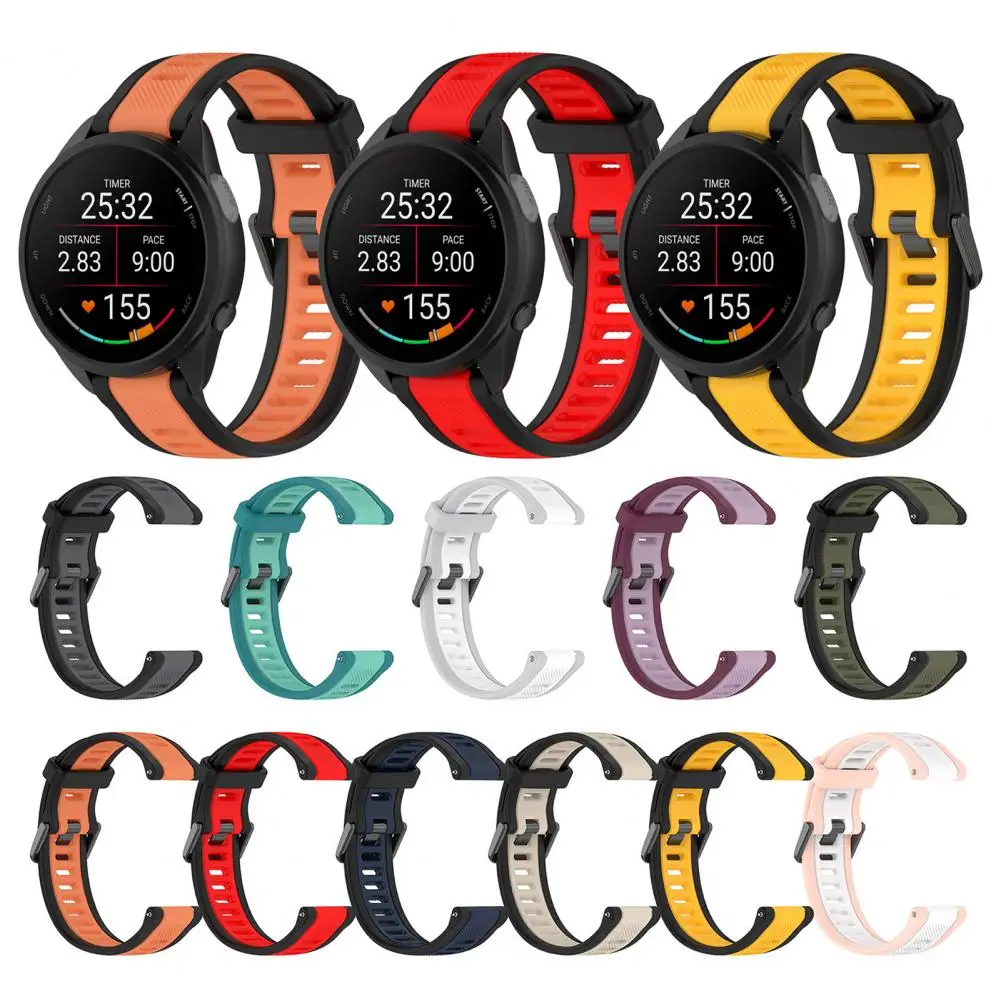 Силиконовый ремешок для наручных часов, водонепроницаемый Универсальный сменный ремешок для часов Forerunner 265S/ Forerunner 255S/CAME 2S