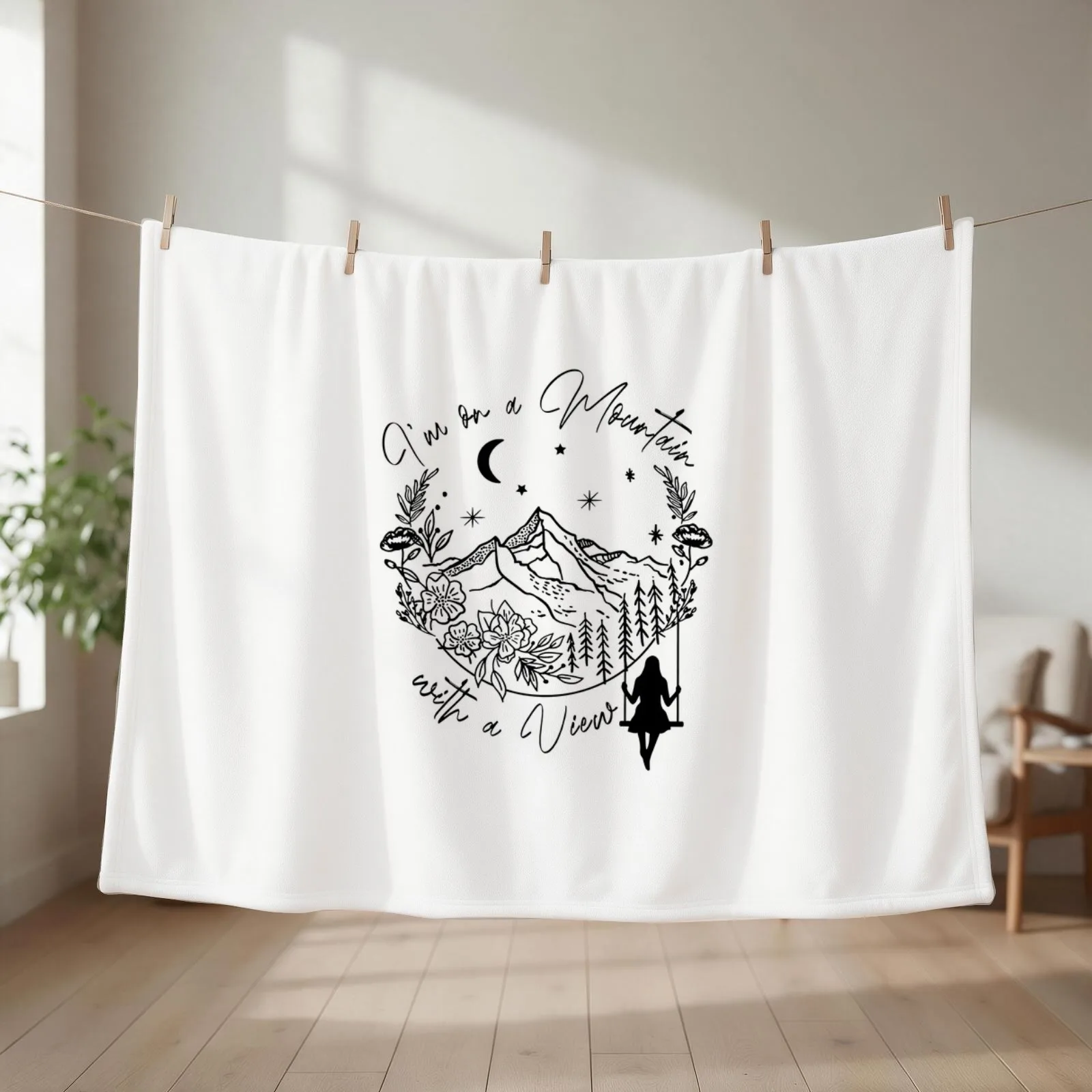 I'm on a Mountain with a View Throw Blanket Weighted Luxury Throw Sofas Tourist Blankets