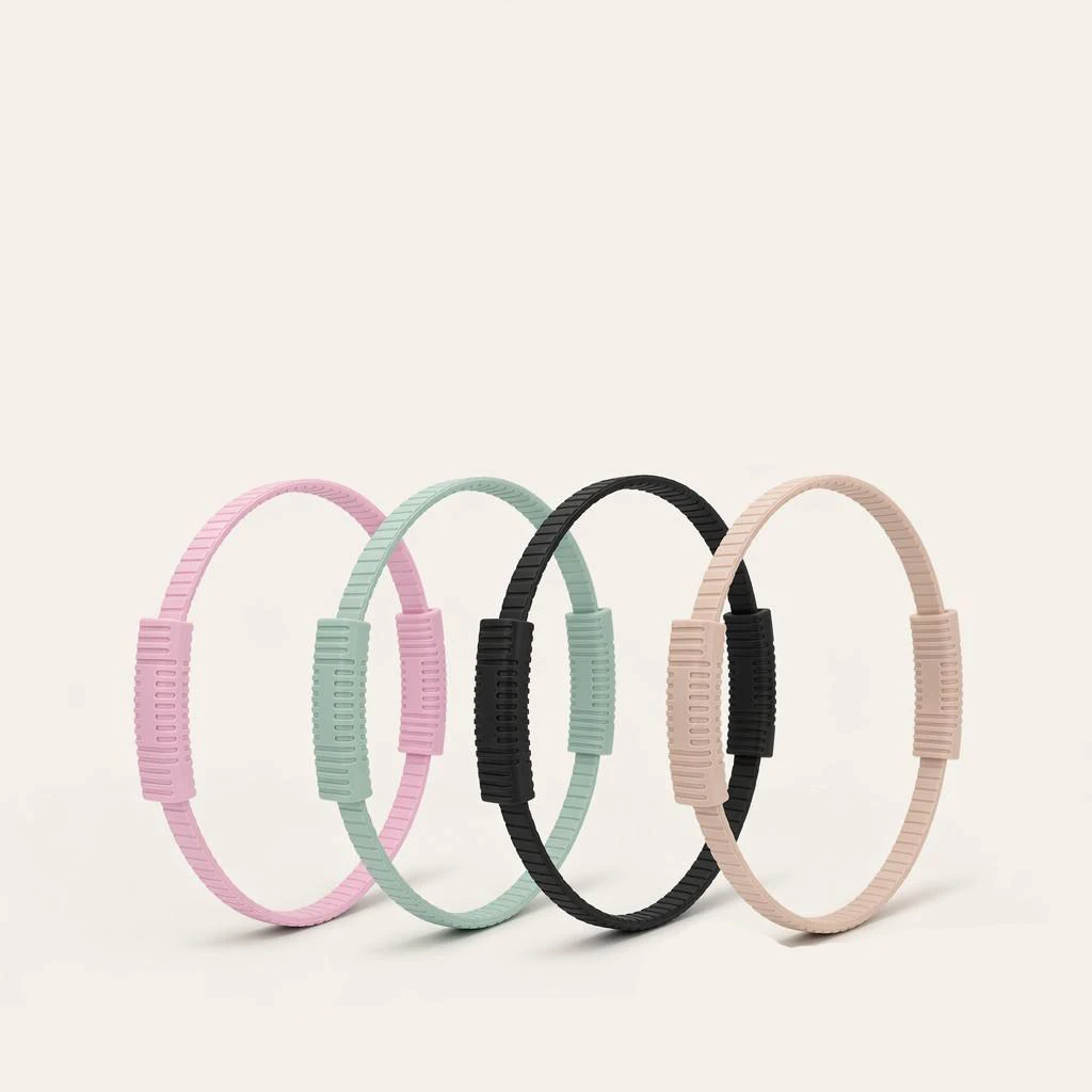 Soft Pilates Ring Yoga Magic Circle 34cm Nylon Rubber Segmented Resistance Band Non-Slip Handle OEM ODM