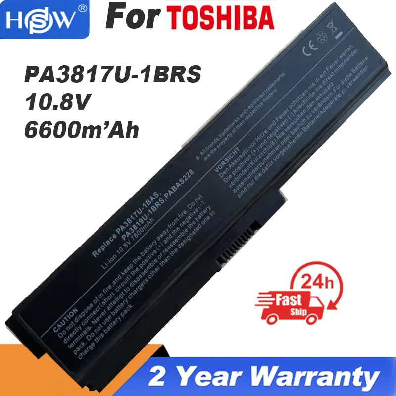 

6600mAh 9 Cells laptop Battery For TOSHIBA PA3817U-1BRS PA3817 PA3817U For Satellite L745 L740 L655 L750 L750D L755