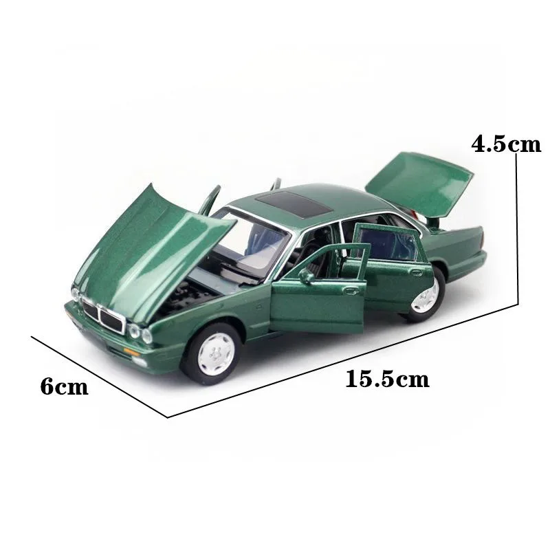 JKM 1:32 XJ6 F-type Sports Car Model Toy Simulation Sound Light Pull Back Alloy Die Cast Toys Vehicle For Kids