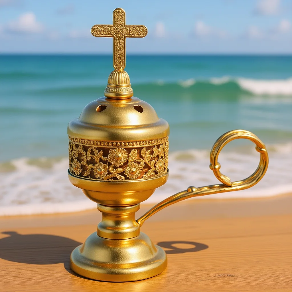 

Portable Metal Incense Burner with Intricate Lace Pattern Ideal for Party Festival Holiday Home Adornment Middle East Censer