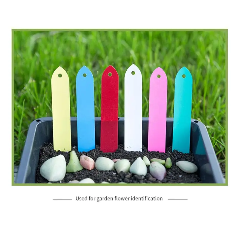 ABNM Plant Labels, Nursery Plastic Plant Labels 6 Colors, Nursery Waterproof Plant Labels, Seed Labels Plant Labels