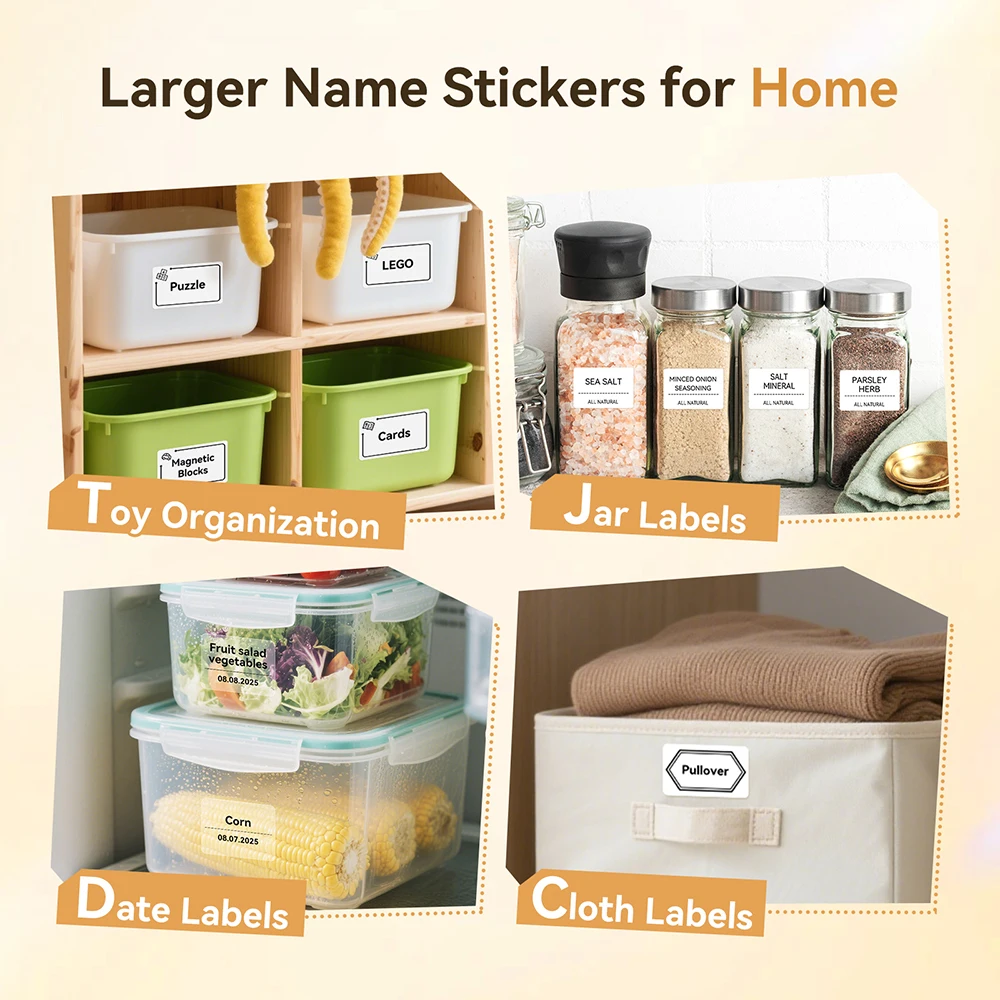 1 لفة NIIMBOT ملصق لاصق حراري أبيض/بارد لـ B1 B21 B3S B31 B4 مضاد للزيت ومقاوم للتمزق شارة السعر للاستخدام المنزلي للأعمال