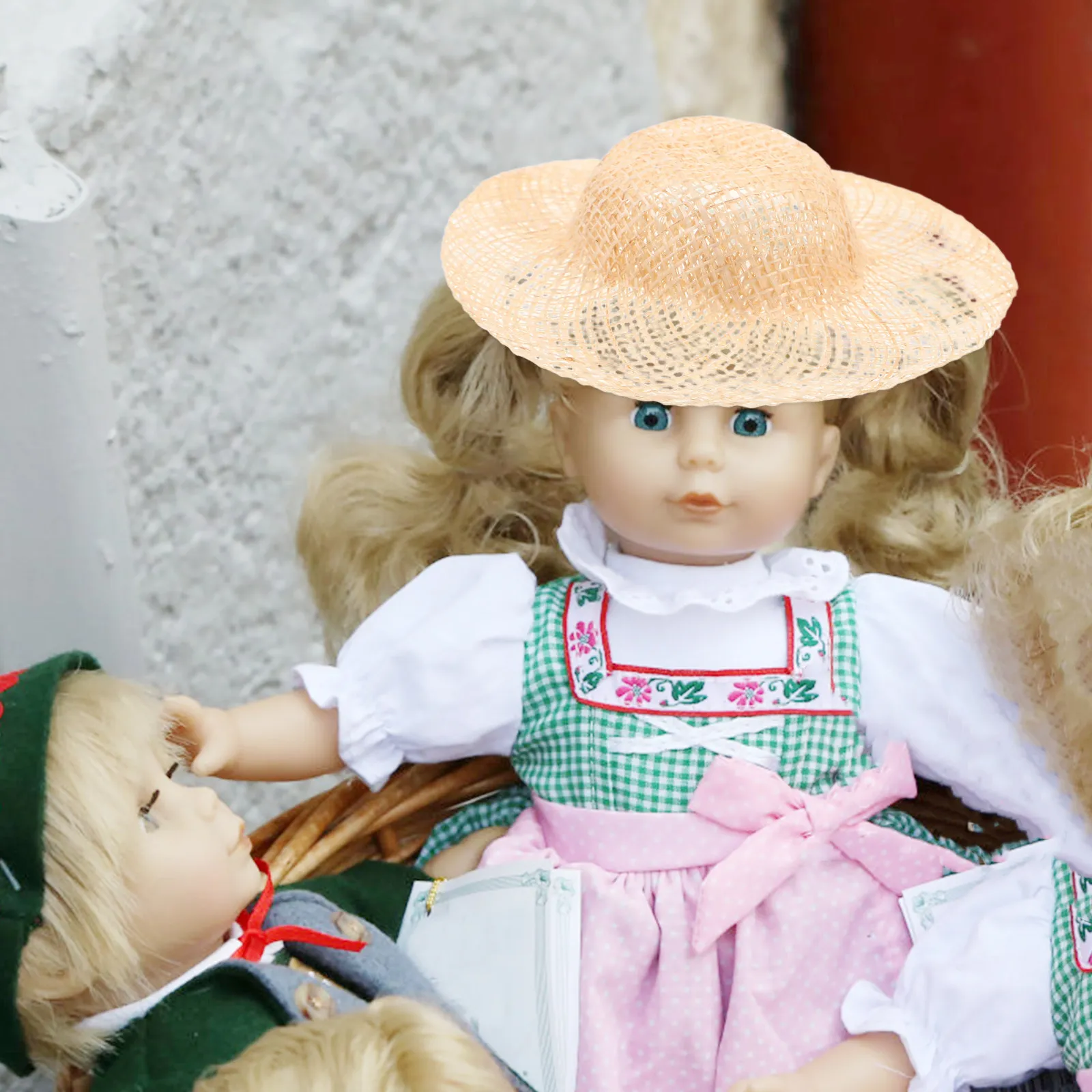 

12 шт. миниатюрных соломенных шляпок из имитации рафии, ручной работы, для поделок, аксессуаров для кукольных домиков, костюмов для кукол