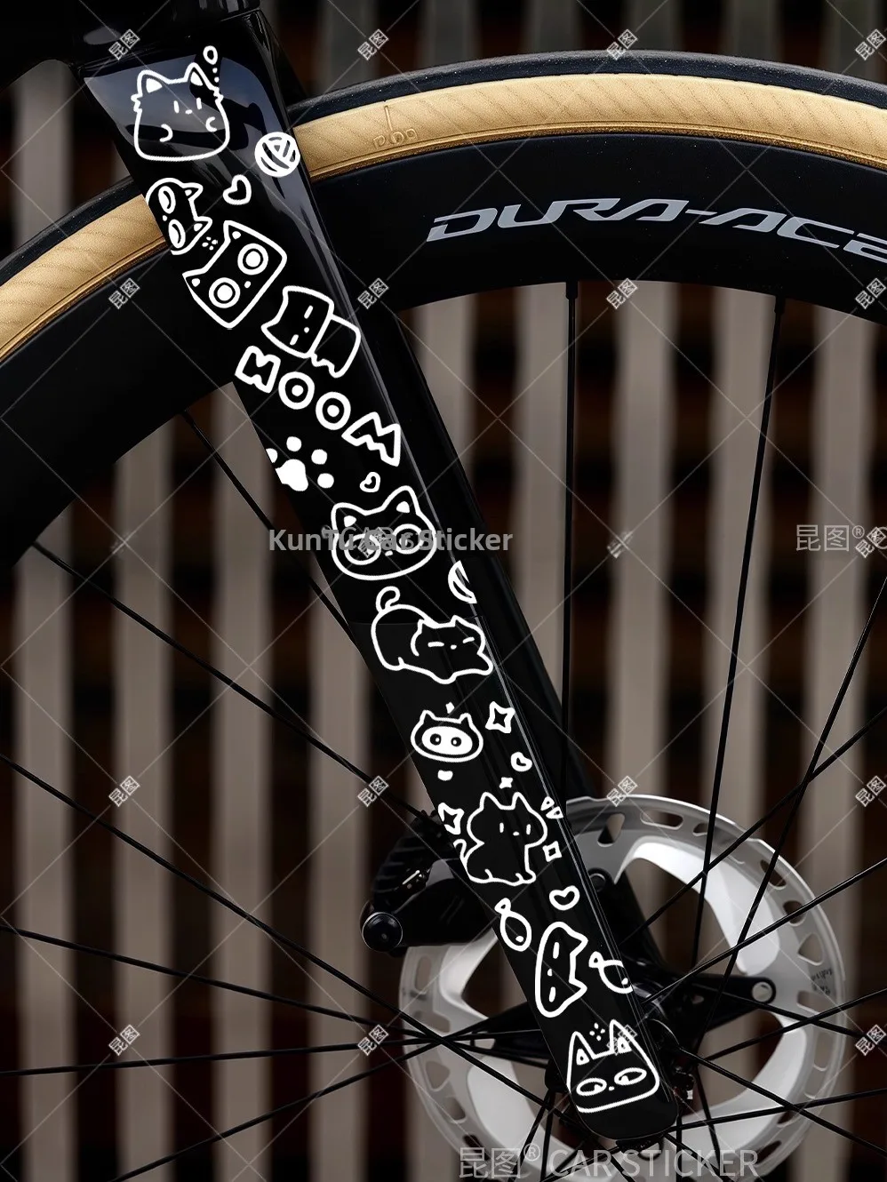 Road Bike Decal Mountain Bike Frame Fork Cute  Graffiti DIY Modification Body Sticker Decoration Auto Accessories