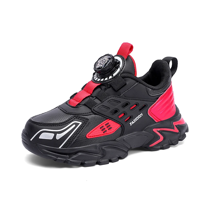 Fashion Trend Boy Girl Kid's 4 Seasons Leather Casual Sneakers School Childs Students Walking Running Tennis Sports Shoes